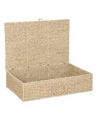 Set de 2 cestas de paja RGT XL beige - 60 x 40 x 17 cm