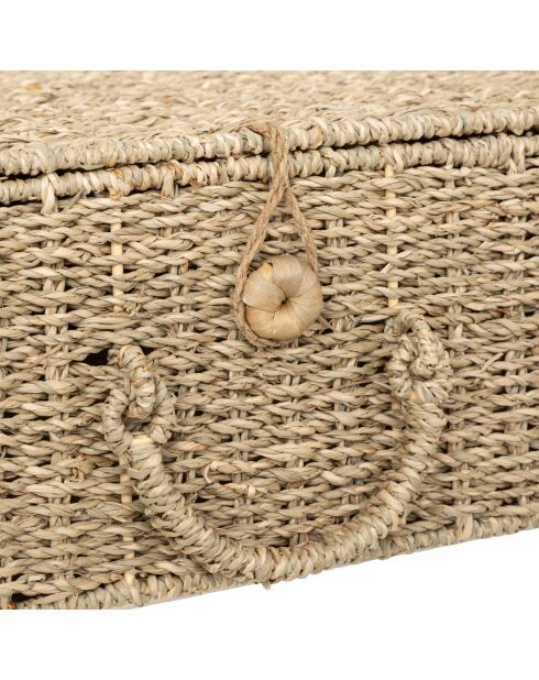 Set de 2 cestas de paja RGT XL beige - 60 x 40 x 17 cm