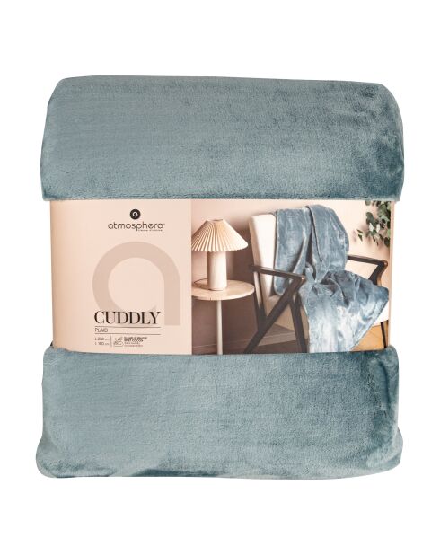 Plaid flan550 Cuddly bleu - 180x230 cm