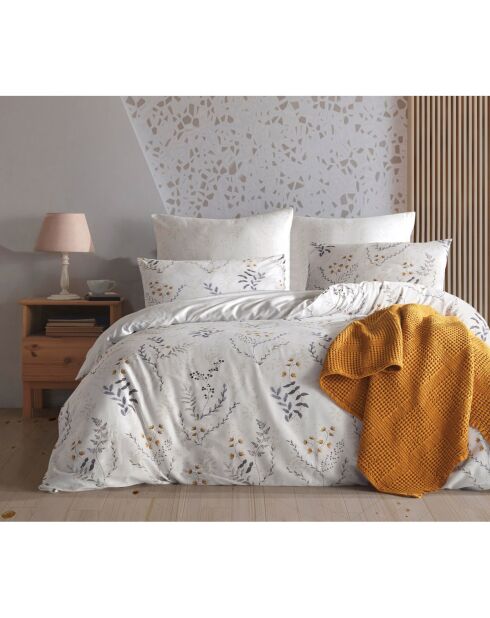 Parure housse de couette avec un taie d'oreiller en coton imprimé multicolore -140x200 cm