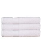 Lot de 3 draps de bain en coton blancs - 70x130 cm