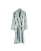 Peignoir femme en coton vert céladon