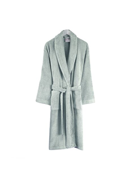 Peignoir femme en coton vert céladon