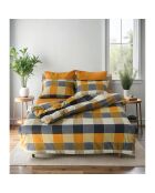 Echo Amber bedrucktes Bettdeckenset aus Baumwollflanell mit 2 Kissenbezügen