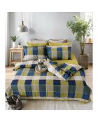Parure de lit avec 2 taies d'oreiller Flanelle de en coton imprimé Echo Vert