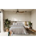 Milet Bettgarnitur aus bedruckter Baumwolle mit Kissenbezug, 140 x 200 cm, beige