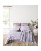 Juego de funda de edredón de algodón con forma de gofre morado con funda de almohada, 140 x 200 cm