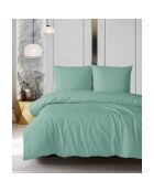 Juego de funda nórdica de algodón celadón con 2 fundas de almohada, 200 x 200 cm
