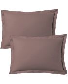 Set aus 2 pinken Kissenbezügen aus Baumwollsatin