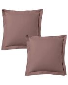 Set aus 2 pinken Kissenbezügen aus Baumwollsatin