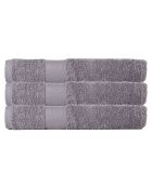 Set van 3 grijze katoenen badlakens - 70x130 cm