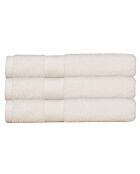 Set di 3 asciugamani in spugna di cotone ecru - 50x90 cm