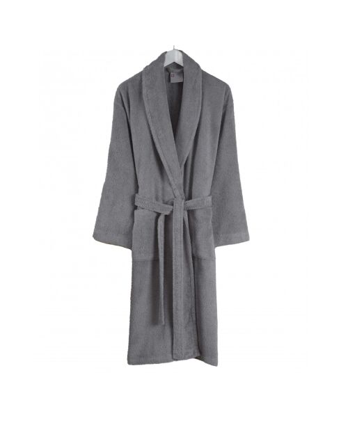 Peignoir homme en coton gris