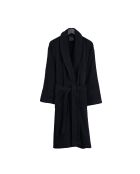 Albornoz negro de algodón para hombre