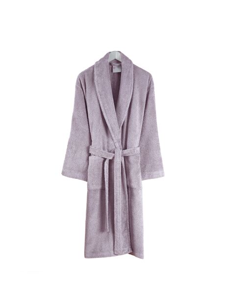 Peignoir femme en coton rose