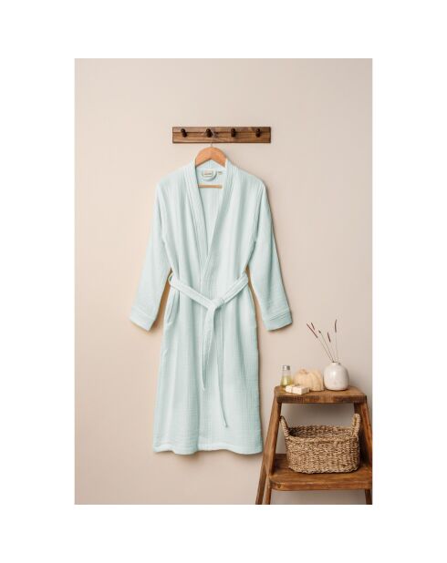 Peignoir gaze de coton vert