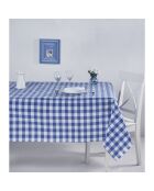 Nappe en coton Carreaux bleue - 150x250 cm