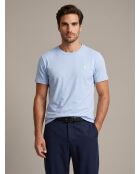 T-shirt en coton coupe ajustée personnalisée bleu ciel