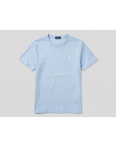 T-shirt en coton coupe ajustée personnalisée bleu ciel