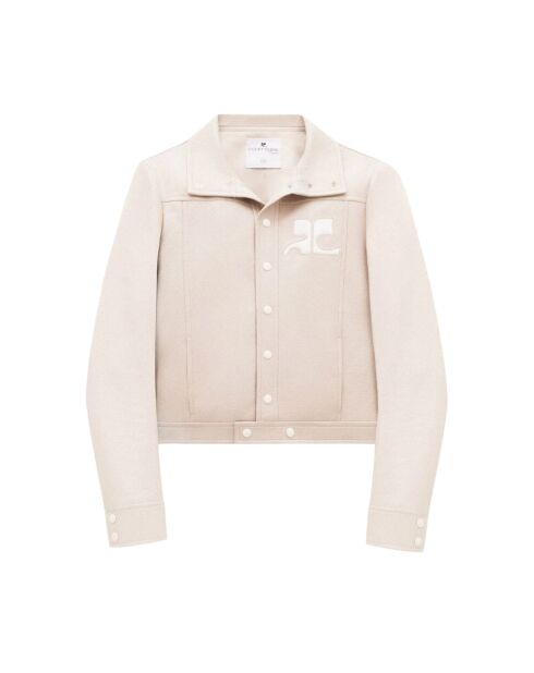 Veste Réédition en Vinyle – Courrèges – Gris Mastic