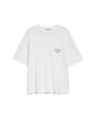T-Shirt Exford Logo Poche – Acne Studios – Blanc Cassé