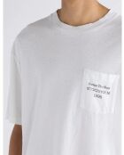 T-Shirt Exford Logo Poche – Acne Studios – Blanc Cassé