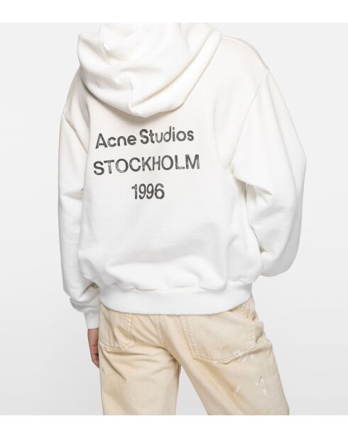 Hoodie Fleece Logo – Acne Studios – Blanc