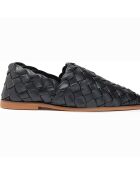 Chaussures plates en cuir noires