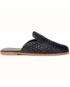 Mules fermées en cuir noires