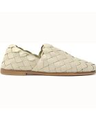Chaussures plates en cuir beiges