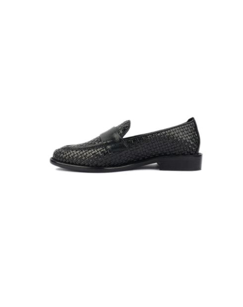 Mocassins en cuir noirs