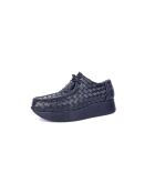 Derbies compensés en cuir nappa noires