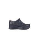 Derbies compensés en cuir nappa noires