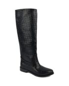 Bottes hautes en cuir noires