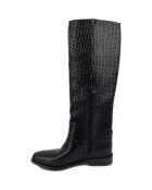 Bottes hautes en cuir noires