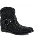 Bottines à bride en cuir noires