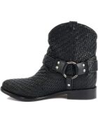 Bottines à bride en cuir noires