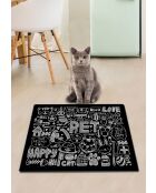 Drie zwarte kattenbakmatten - 40x60 cm
