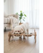 Ciotole doppie beige con animali Apvm7
