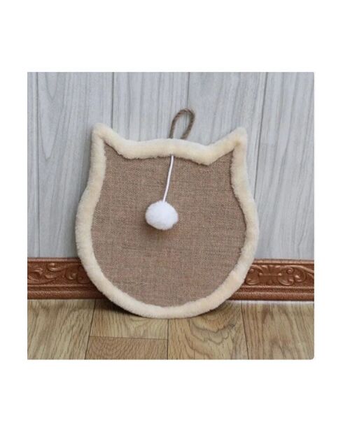 Kedi kattenspeeltje van crèmekleurige stof - D.34 cm