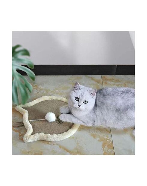 Gioco per gatti Kedi in tessuto crema - D.34 cm