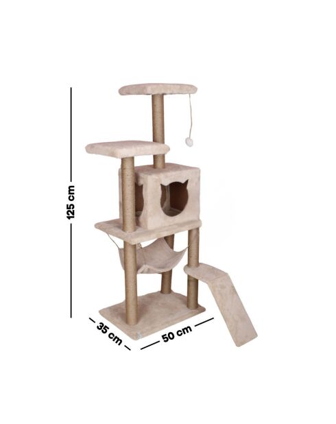 Pandora beige kattenhuis - 50x35x125 cm