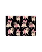 Lujoso zwarte kattenbakmat - 40x60 cm