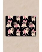 Lujoso zwarte kattenbakmat - 40x60 cm