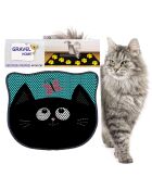 Tapis de litière pour chat Kdkafa0223 noir - 40x50 cm