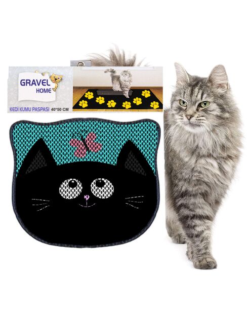 Kdkafa0223 kattenbakmat zwart - 40x50 cm