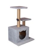 Casetta per gatti grigia Lotti - 45x35x72 cm