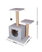 Casetta per gatti grigia Lotti - 45x35x72 cm
