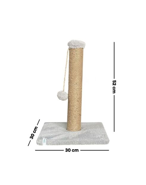 Griffoir pour chat Luca gris - 30x30x42 cm