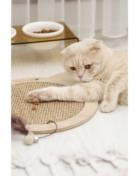 Tapis griffoir pour chat Kedi beige - 36x32x1 cm